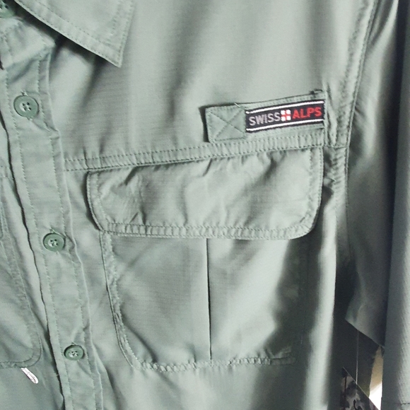 Brand New Mens Fishing Shirt Green - Picture 2 of 6